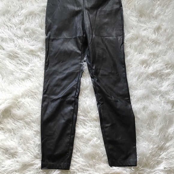 J Crew Vegan Leather Leggings in Black - Picture 9 of 14